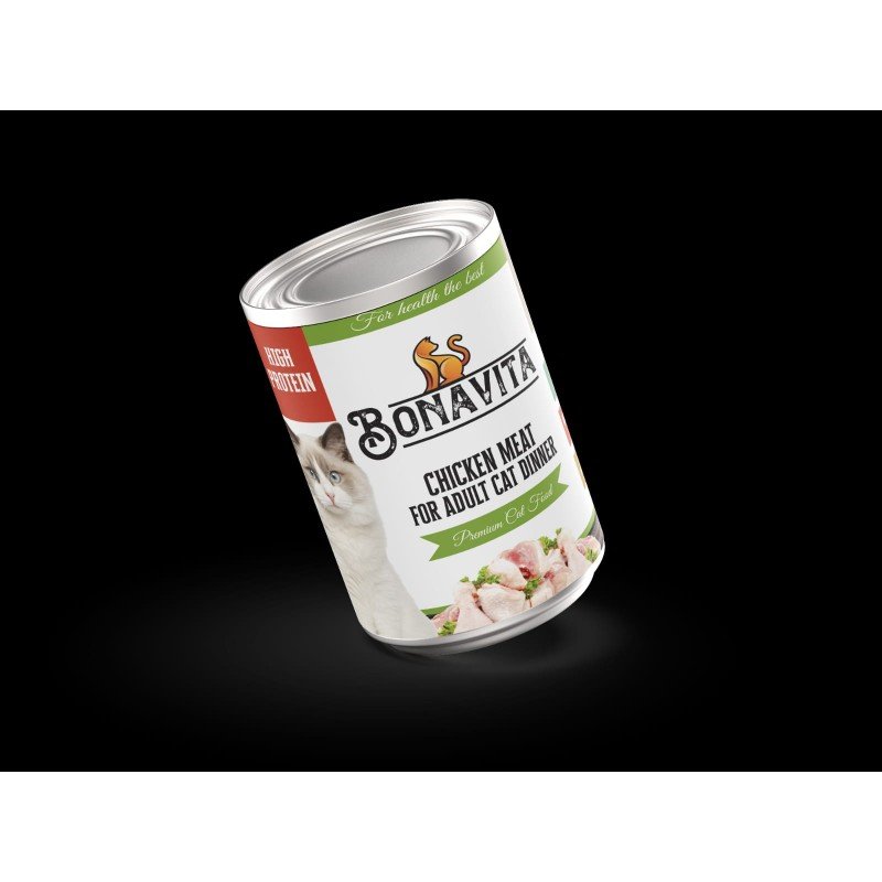 Bonavita Chicken Meat Canned Adult Cat Food Box (20'Pcs)